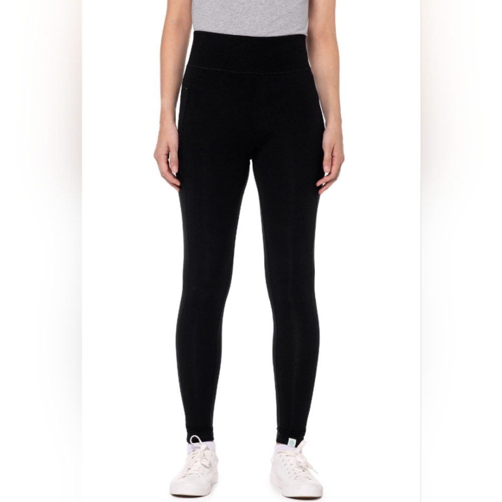 3 Coolibar Lumaleo Summer Leggings Black Zipper Pocket Skinny Leg Athleisure